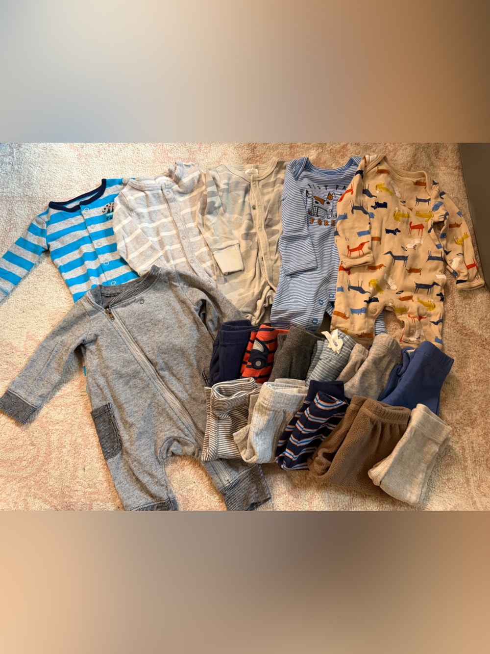 Baby Boy Newborn Clothing Bundle Onesies Pants